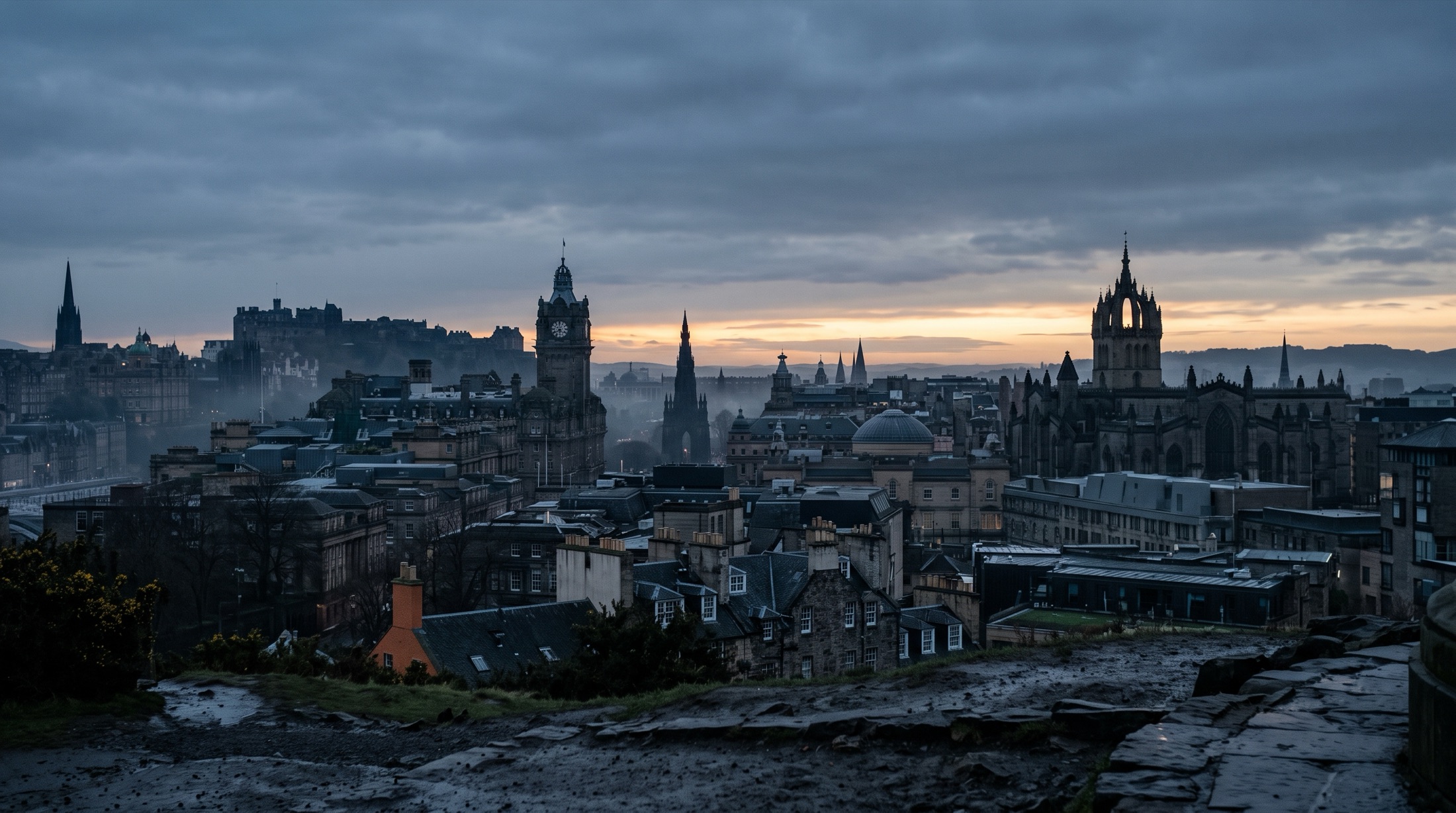 Edinburgh's Old Town at dawn